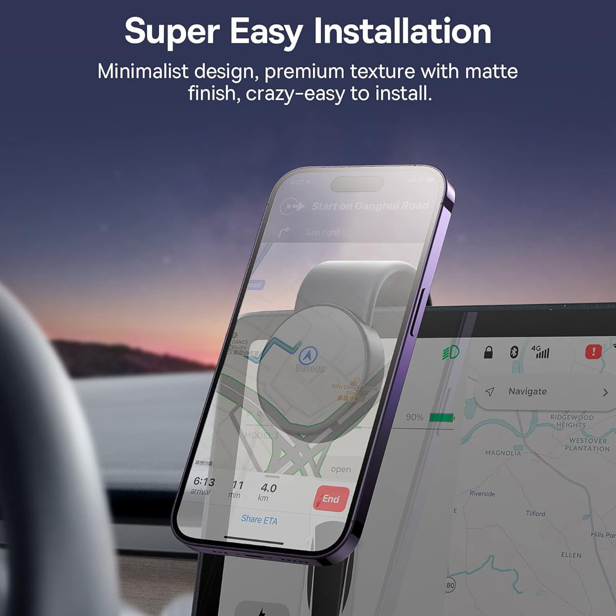 Magsafe Car Mount, Magnetic Phone Holder for All Phone